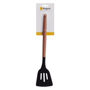 SLOTTED TURNER WITH BLACK HANDLE