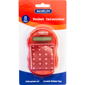 CALC MARLIN 8 DIGIT POCKET BLUE