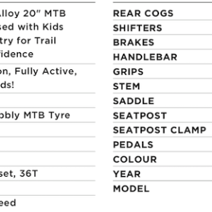 HANDLE BAR STEM 20 F/STYLE