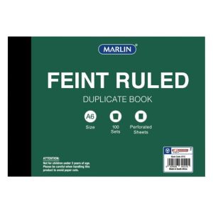 MARLIN FEINT RULED BOOK TRIPLICATE