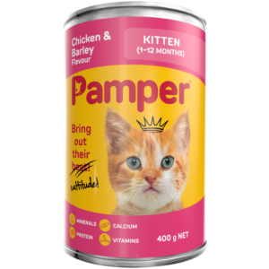 CAT FOOD PAMPER KITTEN CHICKEN & BARLEY