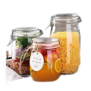 LZ GLASS CANISTER 17CM