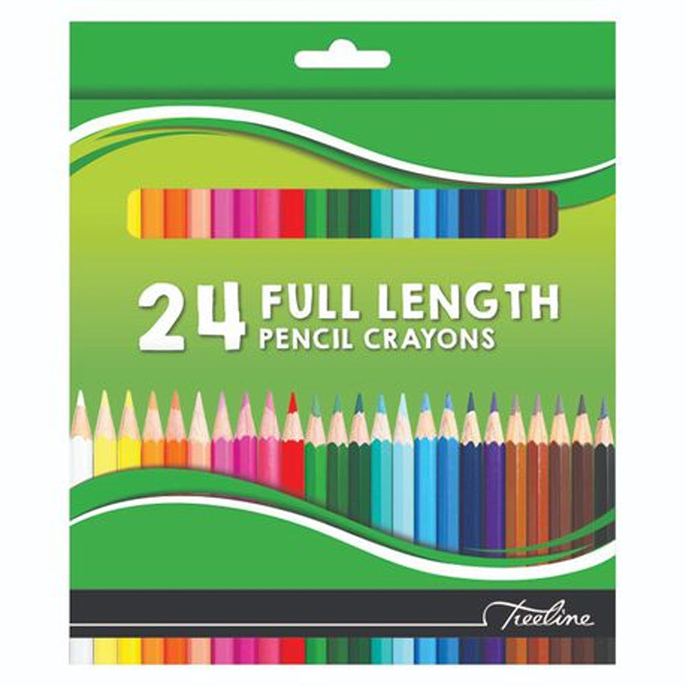 TREELINE FULL LENGTH PENCIL CRAYONS 24`S