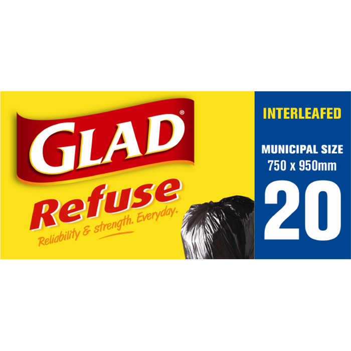 GLAD STANDARD REFUSE BAG 20S