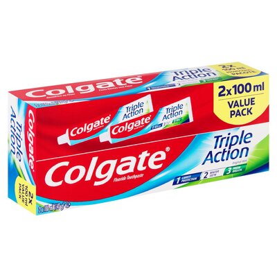 COLGATE T/P TRIPLE ACTION 2PK