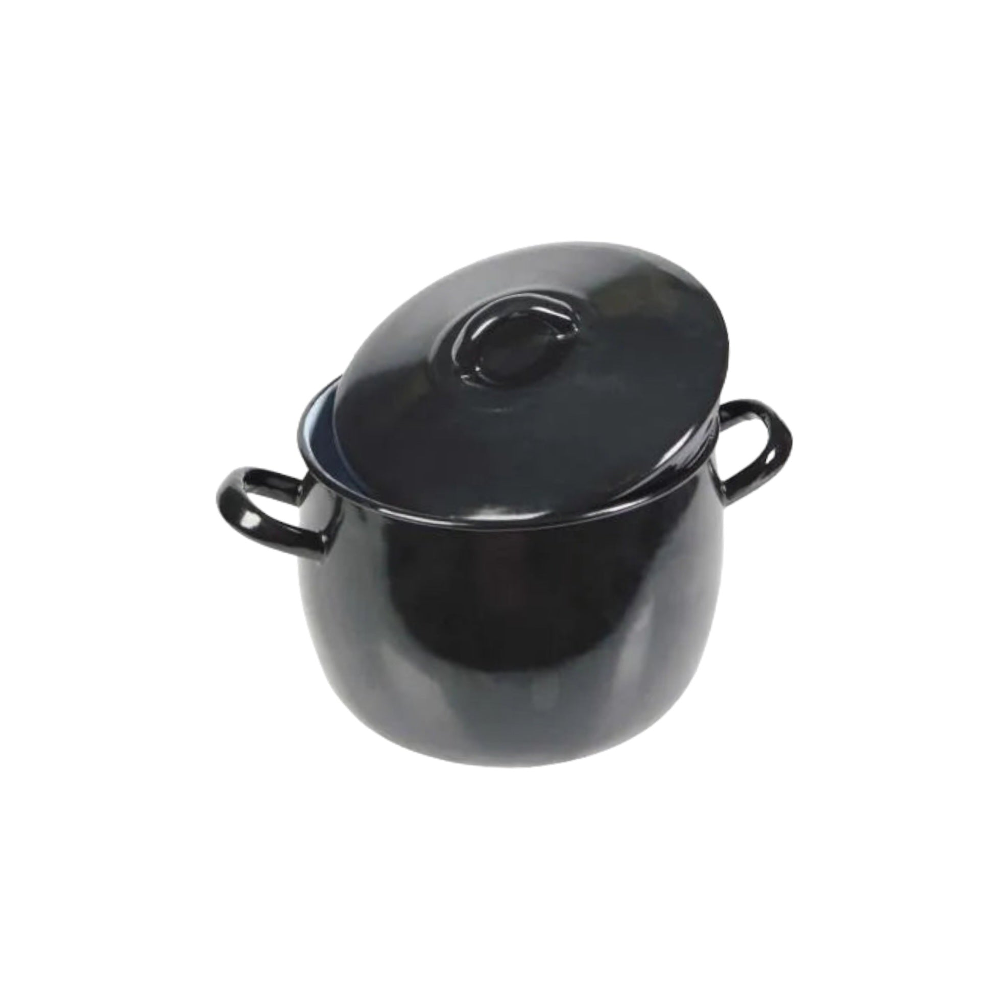 ENAMEL BELLIED POTS