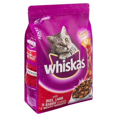 WHISKAS WITH BEEF,LAMB & RABBIT FLV
