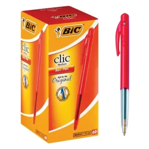 PEN BIC CLIC MED RED