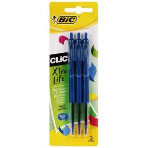 PEN BIC CLIC MED BLUE