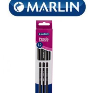 PENCIL MARLIN HB BLK&SLV 12S