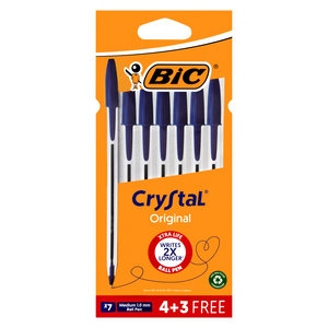 PEN BIC CRYSTAL X/LIFE BLUE 7S