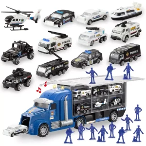 TOY POLICE TRUCK +5 CARS
