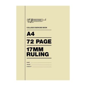 BOOK A4 17MM RULING 72PG