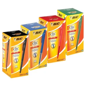 PEN BIC CLIC MED GREEN