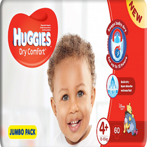 HUGGIES D/COMF J/P #4+ 60S