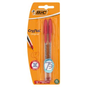 PEN BIC CRYSTAL RED 2S
