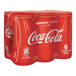 COKE CAN 200ML ASST 6S